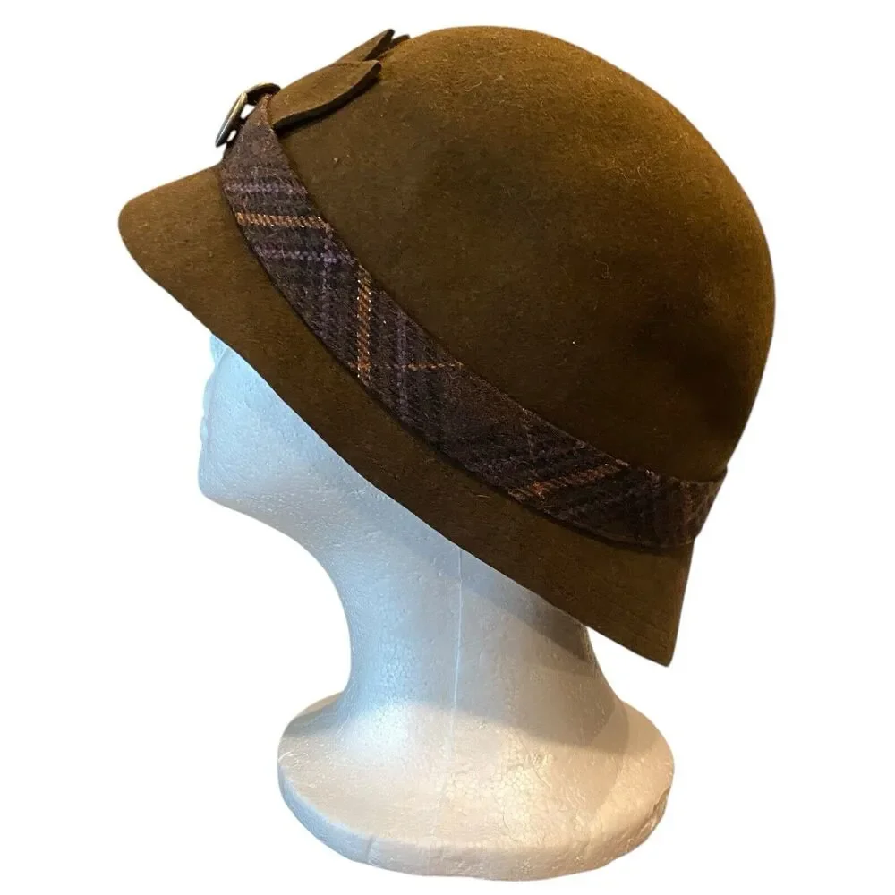 Wool Cloche Hat Womens M/L Retro Lagom‎ Regency Classiccore Scandi Chic Luxury